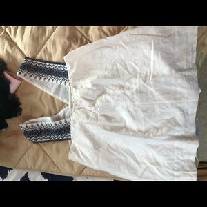 J. Crew Tops - White tank top with design on straps J. Crew Tops - White tank top with design on straps